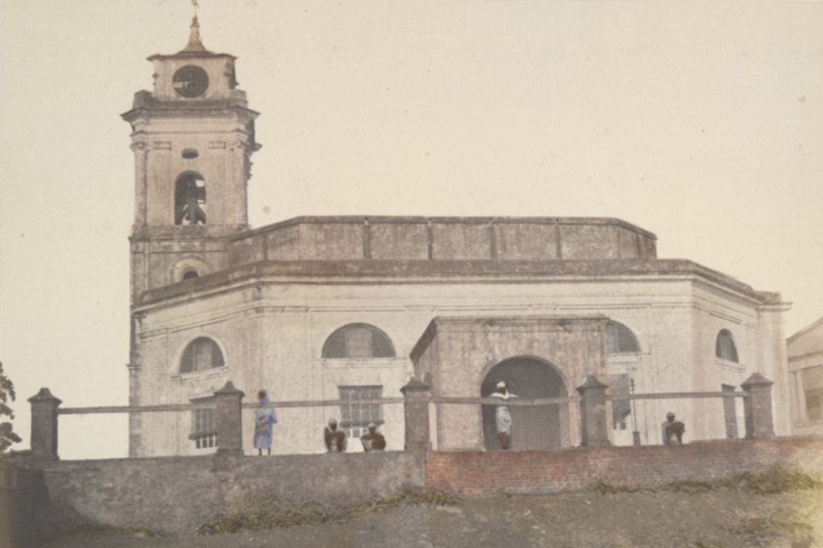 The Old Dutch Church, Chinsurah in 1851 (British Library)