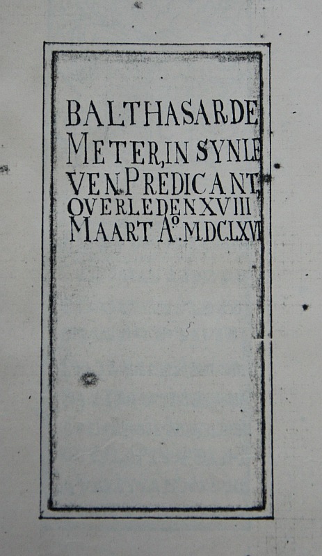Drawing of the tombstone