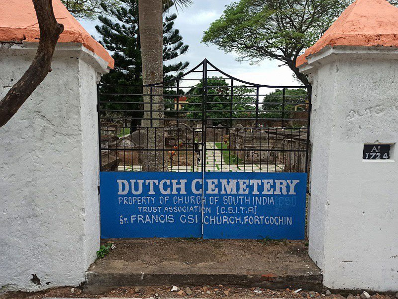 Gate of the Dutch Cemetery in 2021 (photo Reverend Shinu John Chacko)