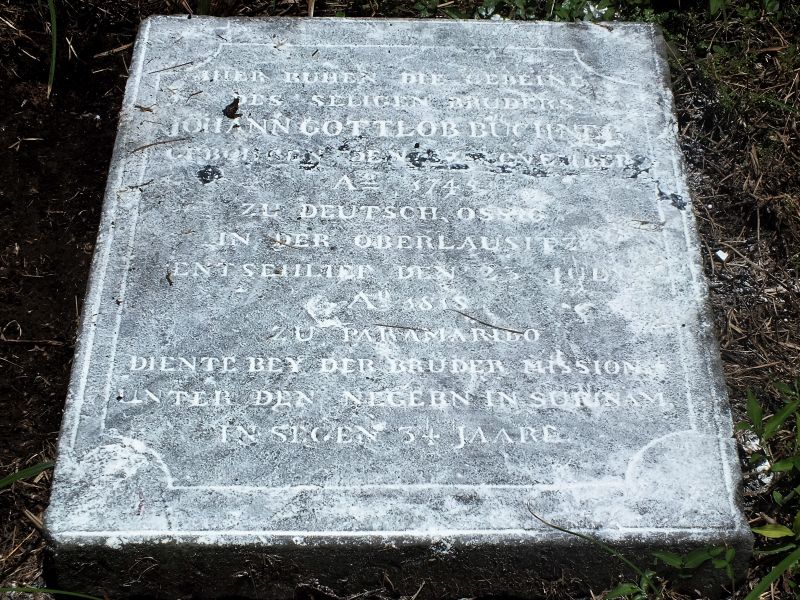 Slab for Johann Gottlob Buchner (photo Stephen Fokké)