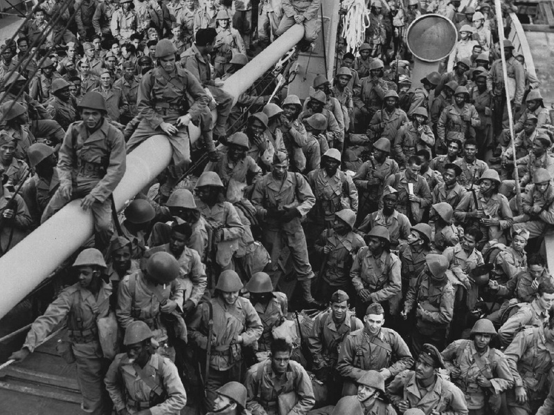 Vanuit Suriname arriveren soldaten in Australië, 1944-1945 (foto Anefo)