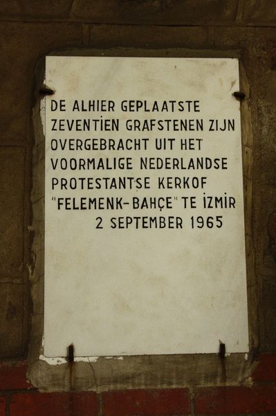 Memorial plaque at Protestan Mezarlığı