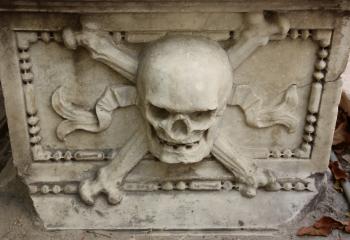 Protestants kerkhof Izmir skull and bones